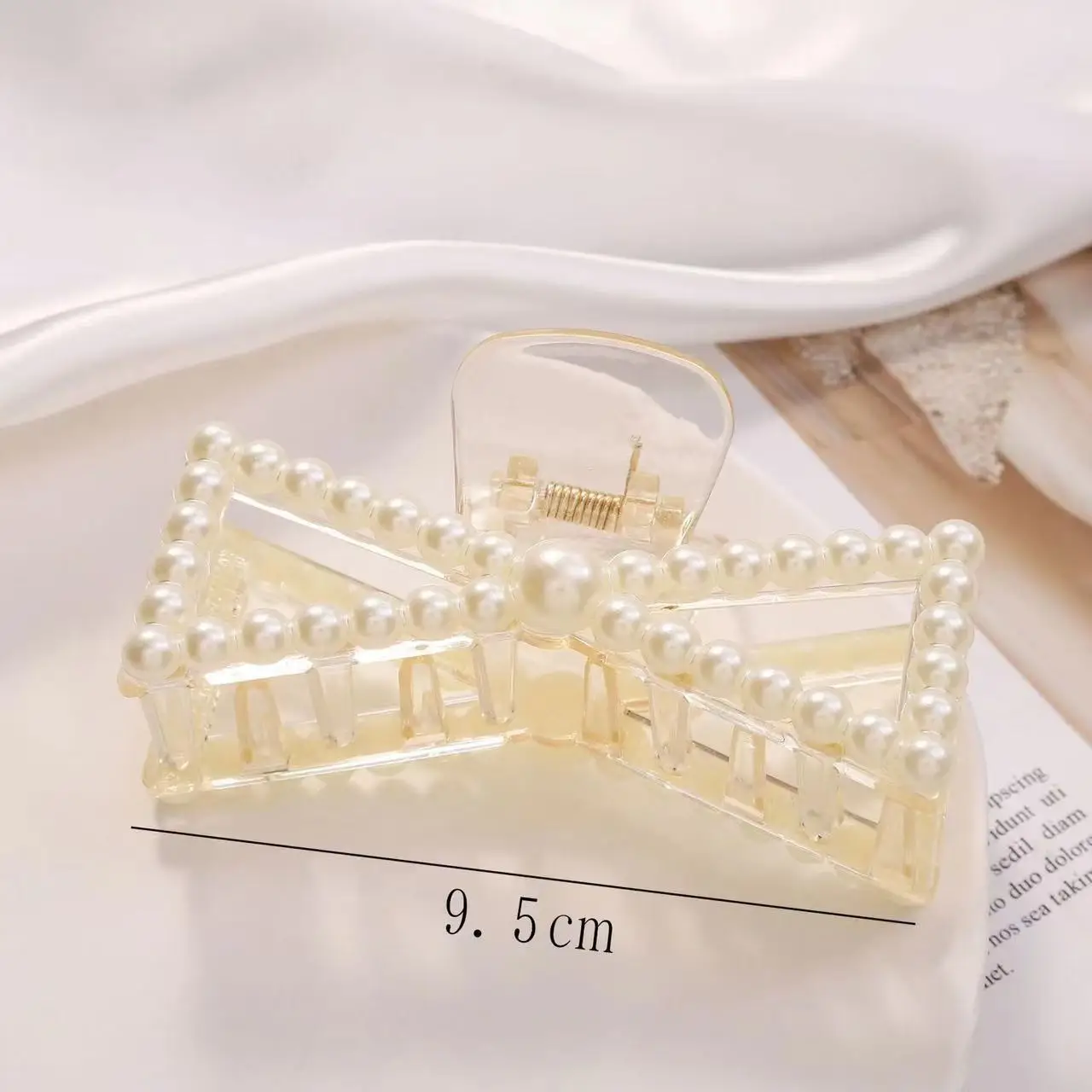 Korean Pearl Hair Clip for Women Small Elegant Back Clip