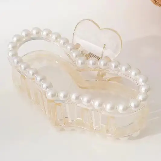 Korean Pearl Hair Clip for Women Small Elegant Back Clip