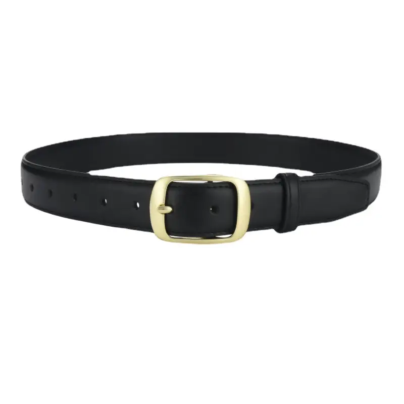 Women's Black Pin Buckle Belt Real Cowhide - Image 7