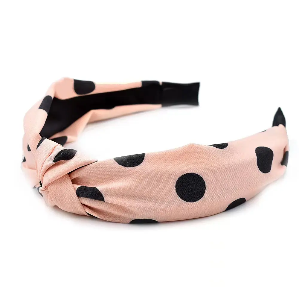 Red Polka Dot Hairband for Girls with Adjustable Band - Image 6