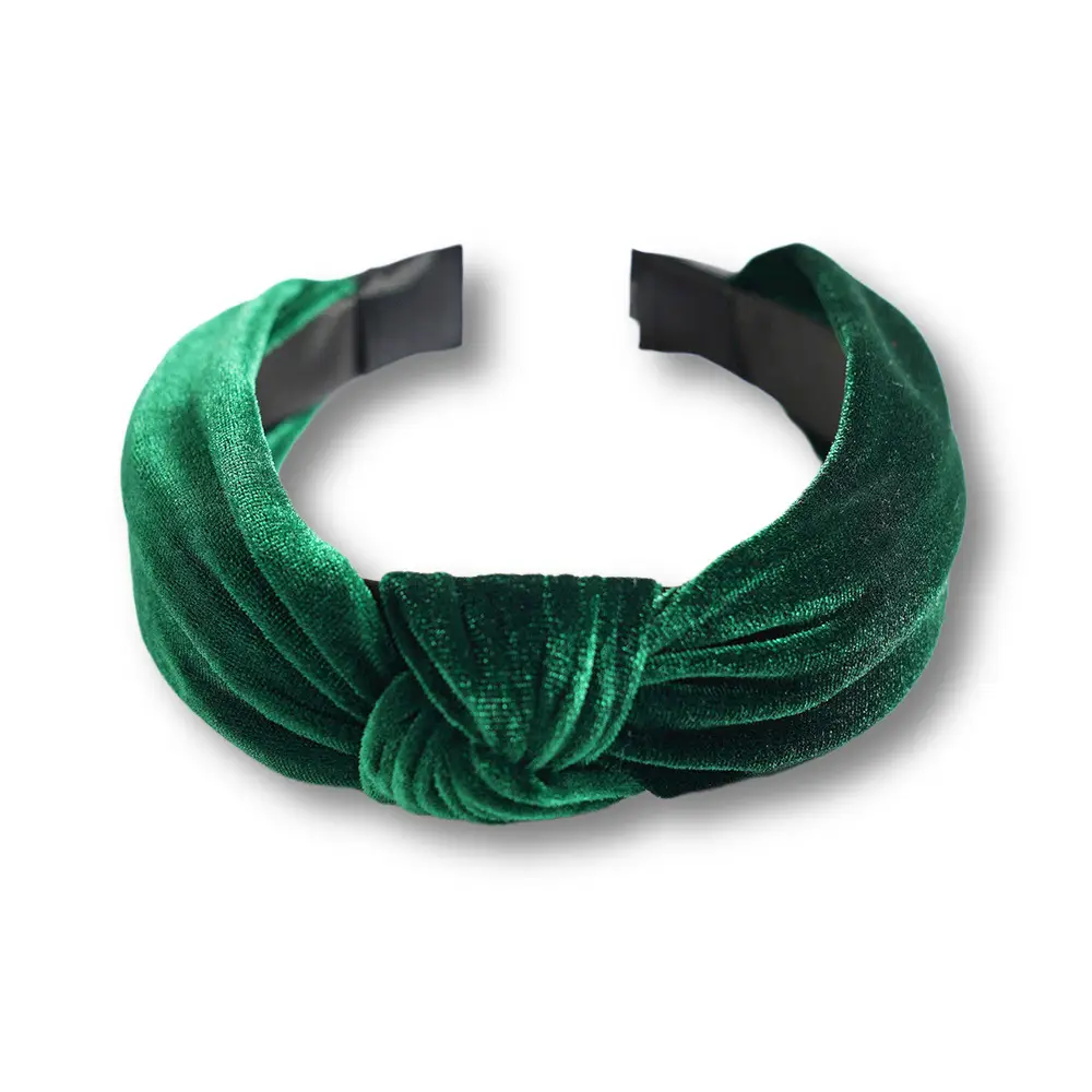 Blue Velvet Flannel Hair Hoop Wide Brim Sponge Hair Stamp for Women — feature 4