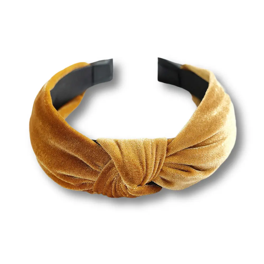 Blue Velvet Flannel Hair Hoop Wide Brim Sponge Hair Stamp for Women - Image 2