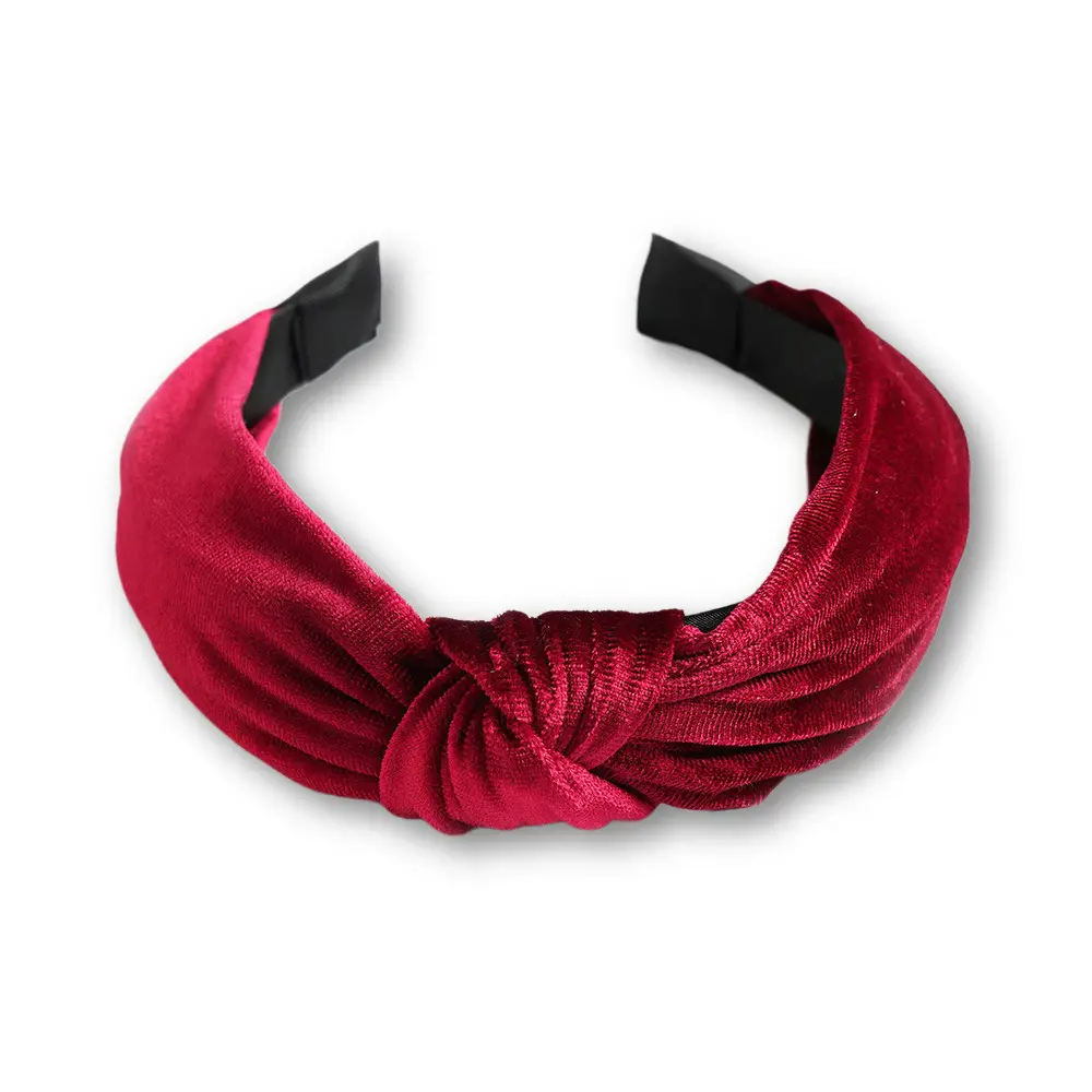 Blue Velvet Flannel Hair Hoop Wide Brim Sponge Hair Stamp for Women — feature 6