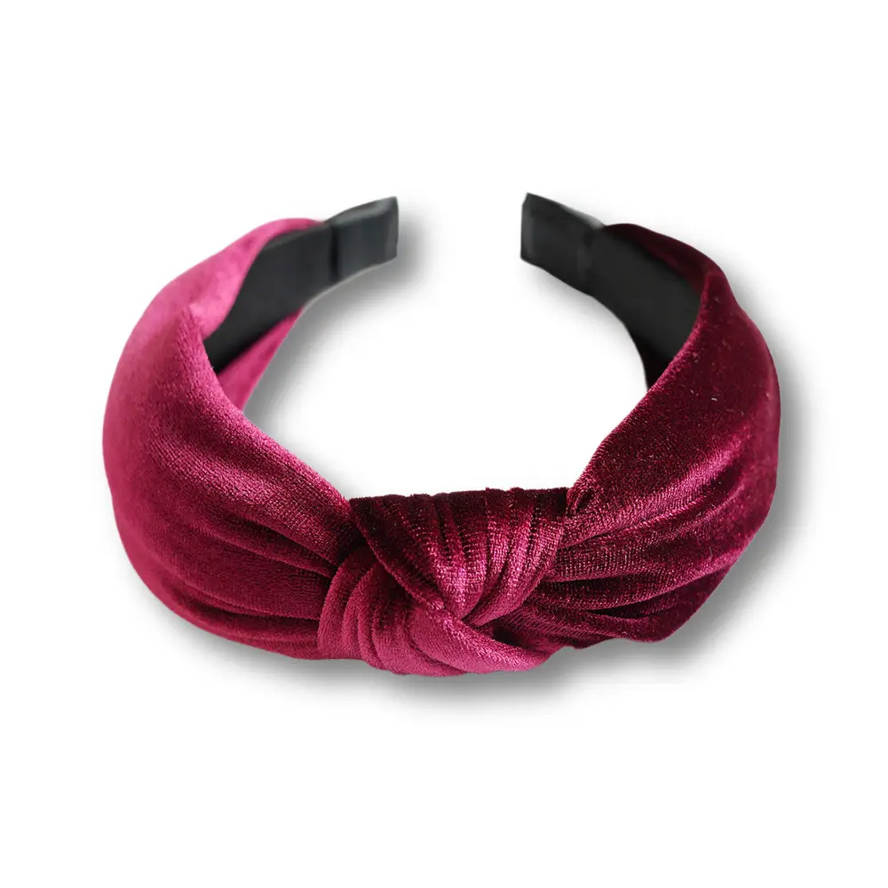 Blue Velvet Flannel Hair Hoop Wide Brim Sponge Hair Stamp for Women — feature 8