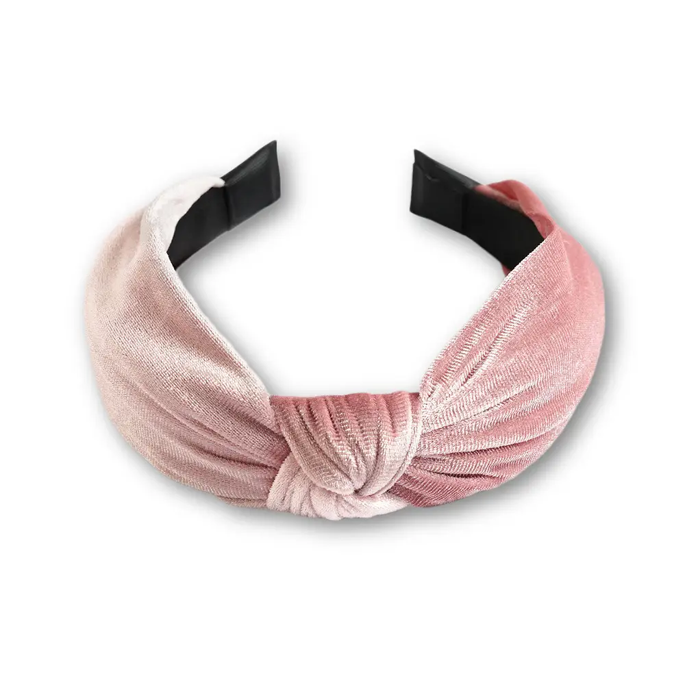 Blue Velvet Flannel Hair Hoop Wide Brim Sponge Hair Stamp for Women - Image 12