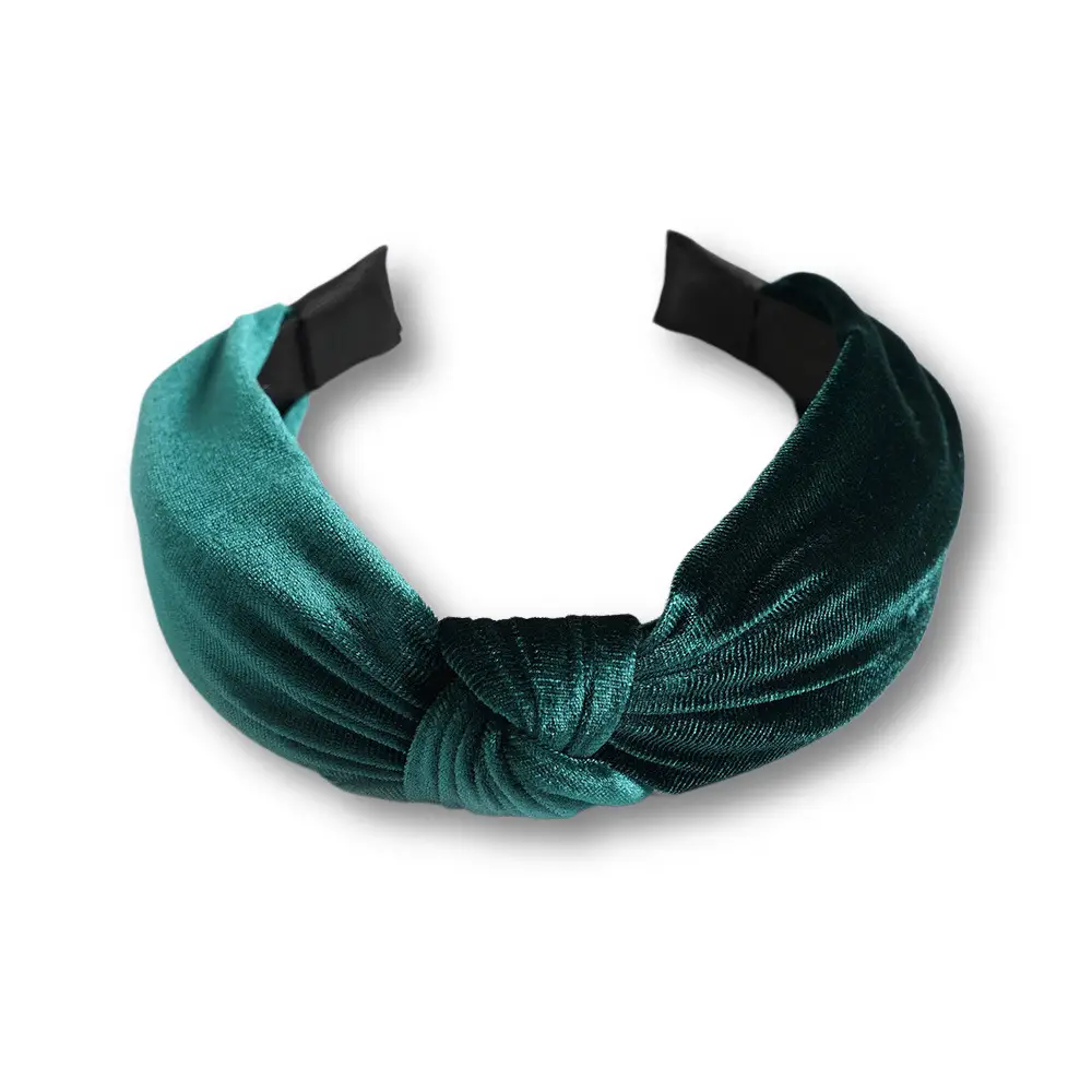 Blue Velvet Flannel Hair Hoop Wide Brim Sponge Hair Stamp for Women - Image 14