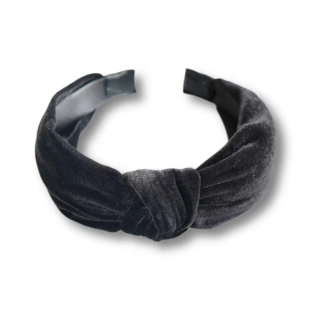 Blue Velvet Flannel Hair Hoop Wide Brim Sponge Hair Stamp for Women — feature 14