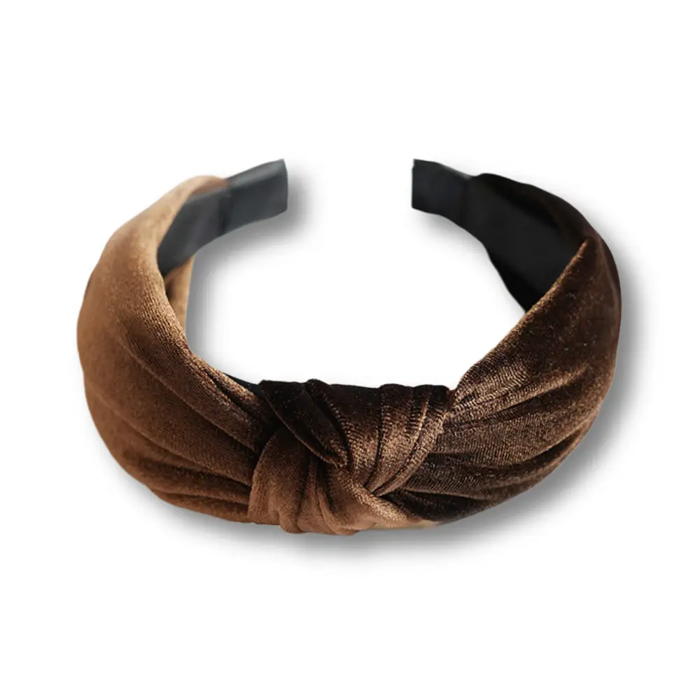 Blue Velvet Flannel Hair Hoop Wide Brim Sponge Hair Stamp for Women - Image 6