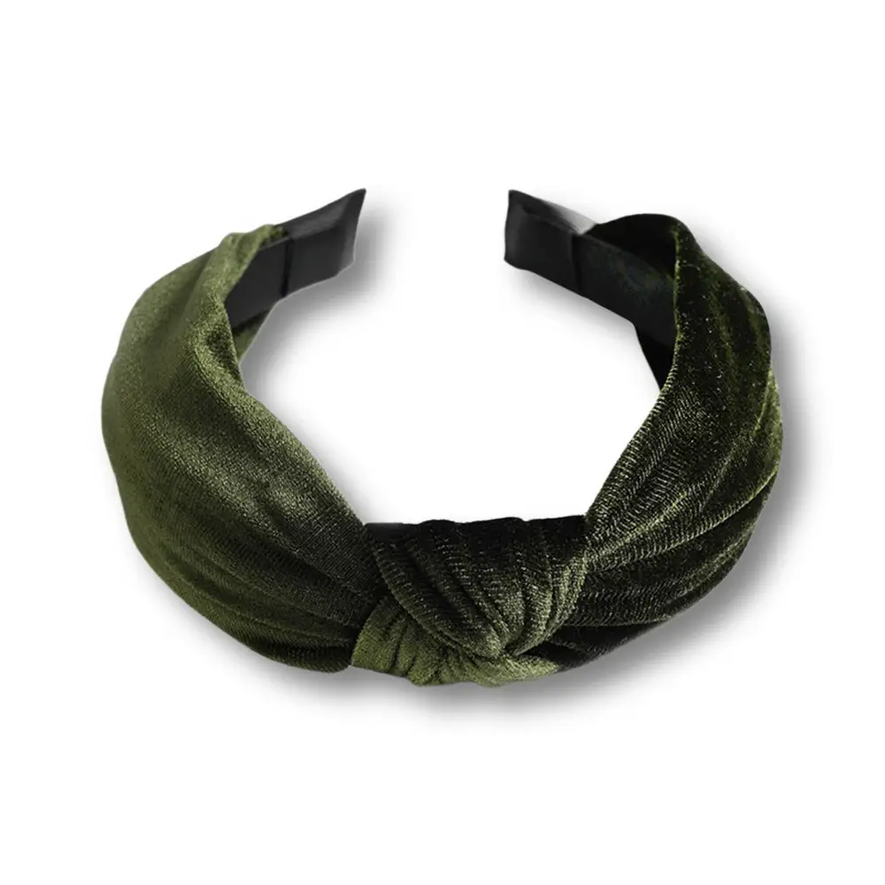 Blue Velvet Flannel Hair Hoop Wide Brim Sponge Hair Stamp for Women — feature 13
