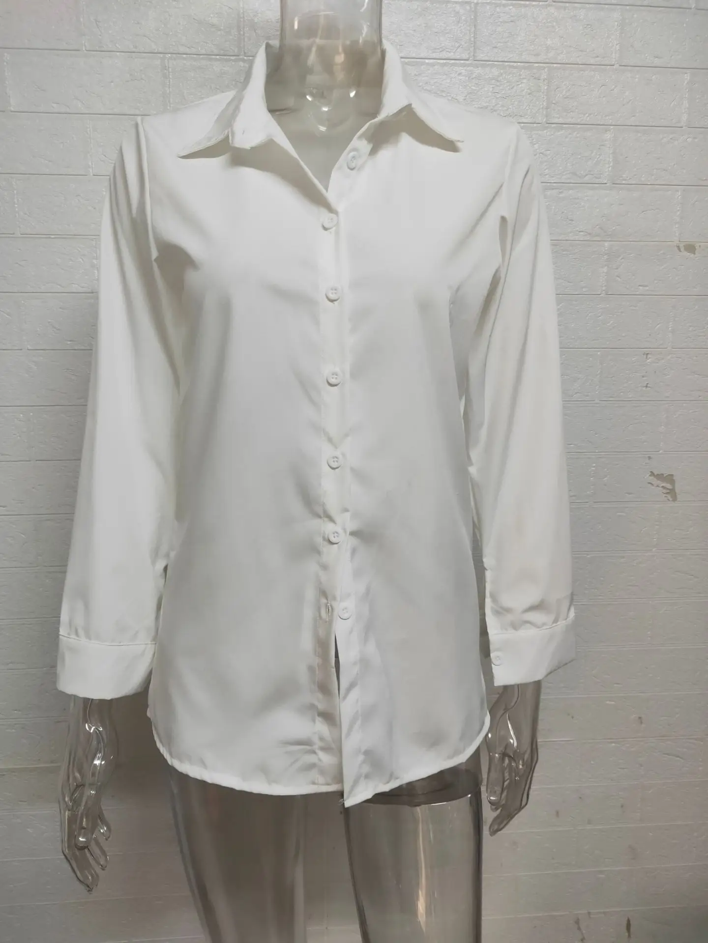 2025 Women's Long Sleeve Button-Up Shirt with Elegant Print - Image 2