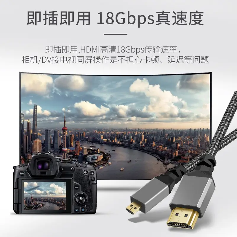 4K HDMI Cable for TV & Camera 24K Gold - Image 4