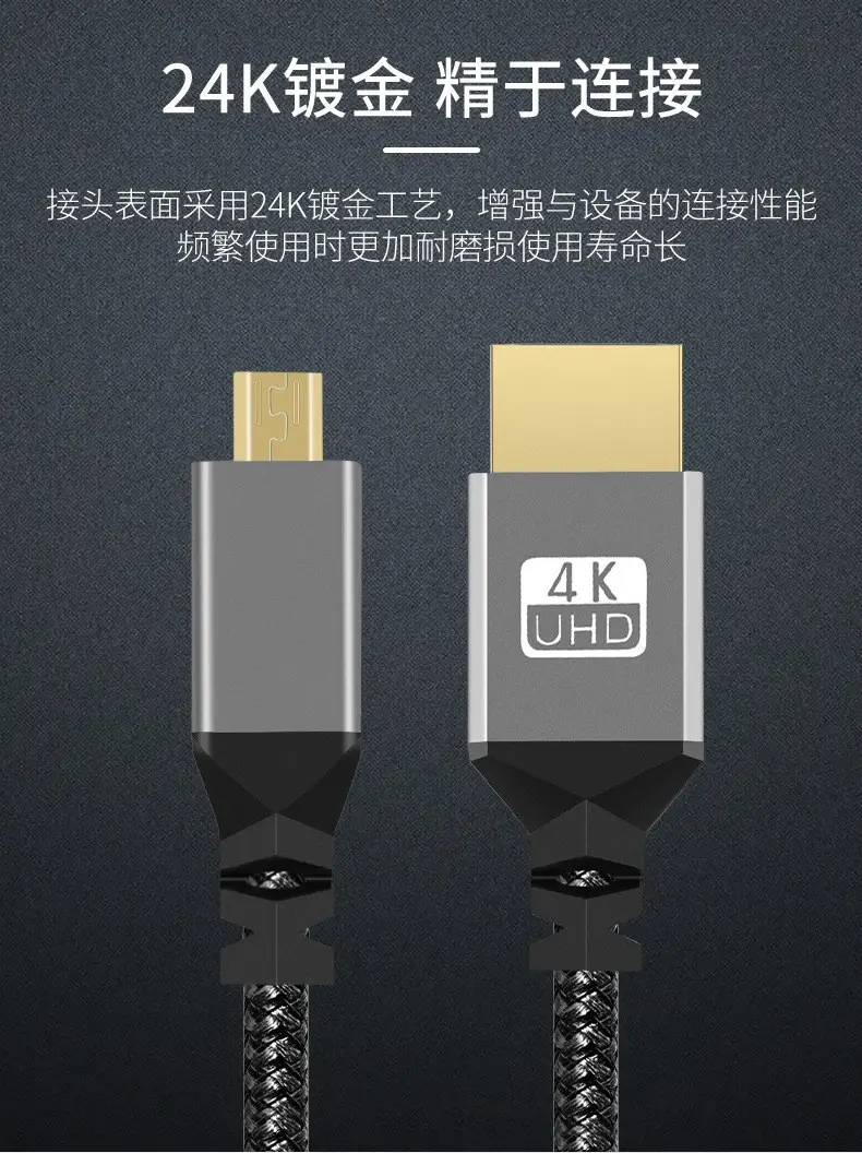 4K HDMI Cable for TV & Camera 24K Gold — feature 5