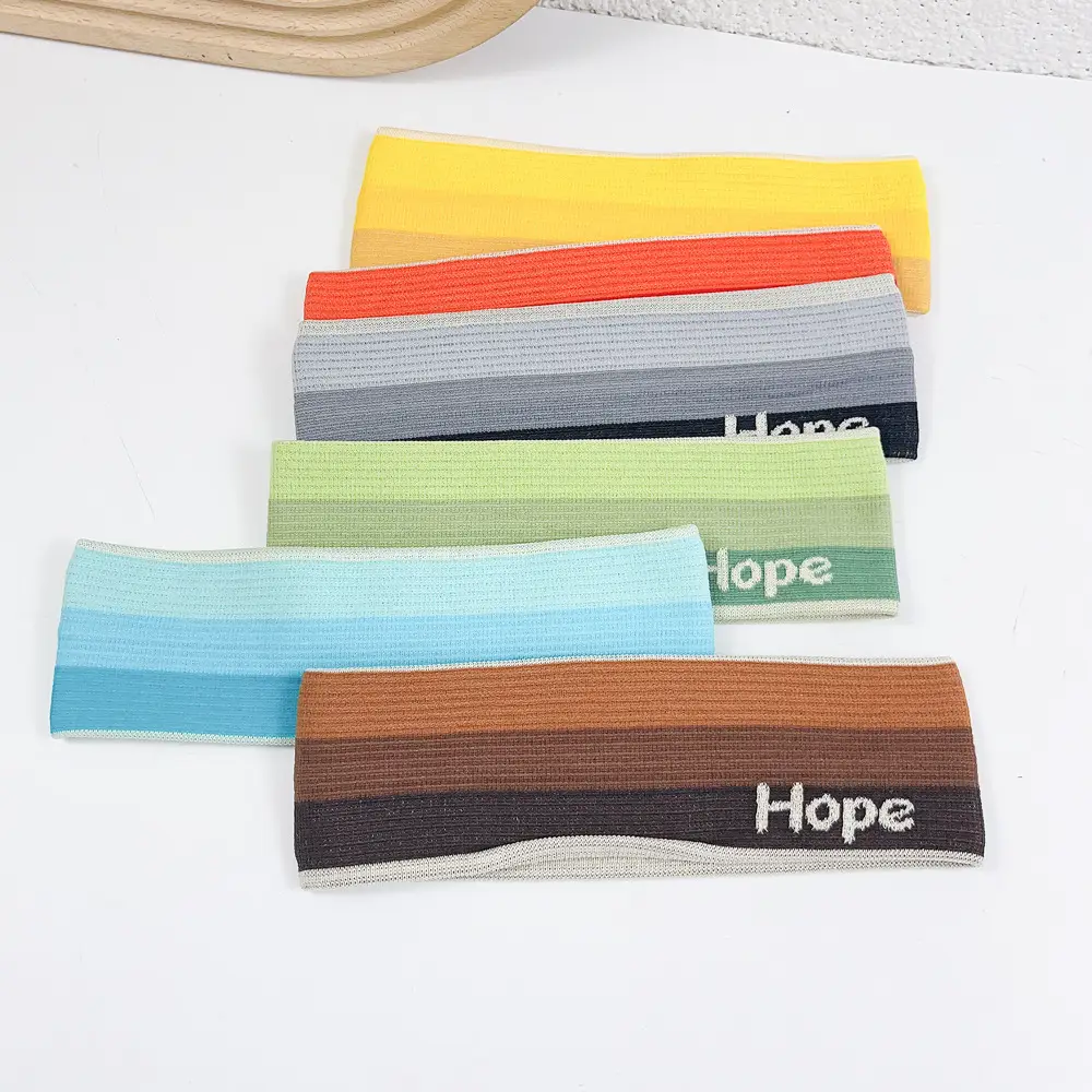 Summer Fitness Headbands Gradient Color Running Yoga Sweat Absorbent