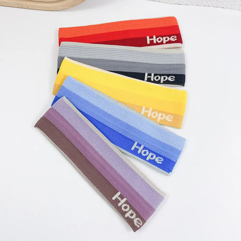 Summer Fitness Headbands Gradient Color Running Yoga Sweat Absorbent
