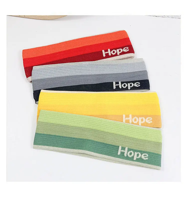 Summer Fitness Headbands Gradient Color Running Yoga Sweat Absorbent — feature 2