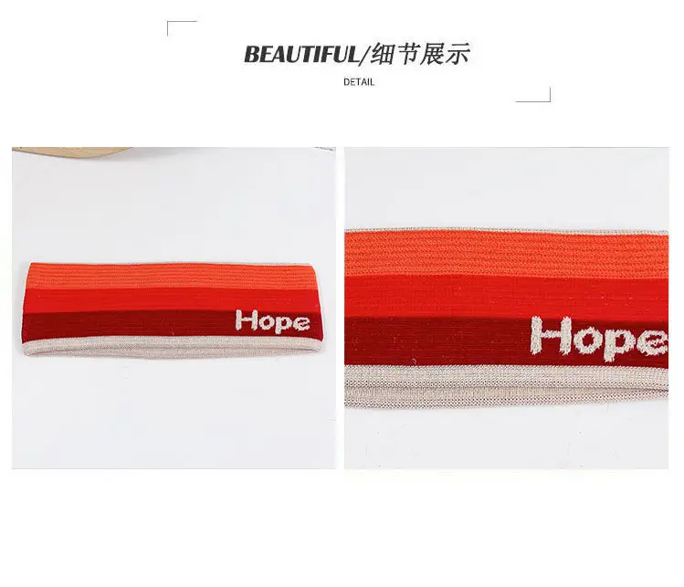 Summer Fitness Headbands Gradient Color Running Yoga Sweat Absorbent — feature 3