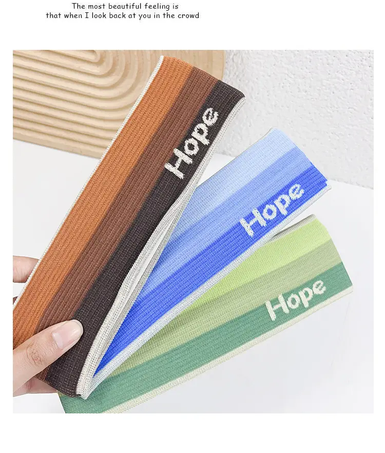 Summer Fitness Headbands Gradient Color Running Yoga Sweat Absorbent — feature 7