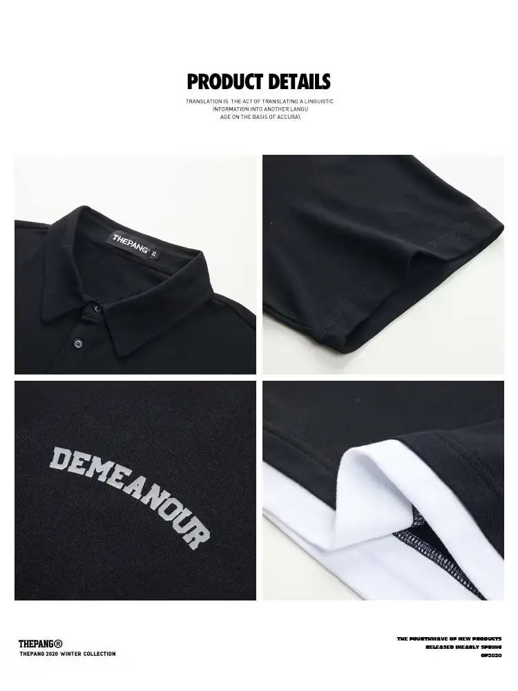 Men's Black Polo Shirt Artistic Fashion Summer 2023 — feature 11