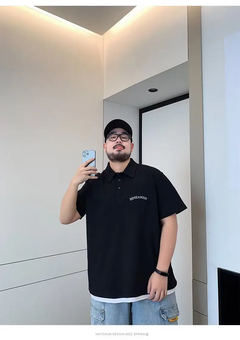 Men's Black Polo Shirt Artistic Fashion Summer 2023 — feature 3