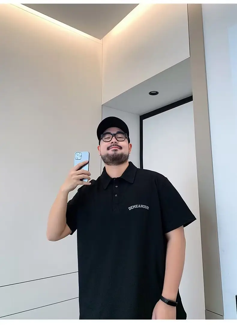 Men's Black Polo Shirt Artistic Fashion Summer 2023 — feature 4