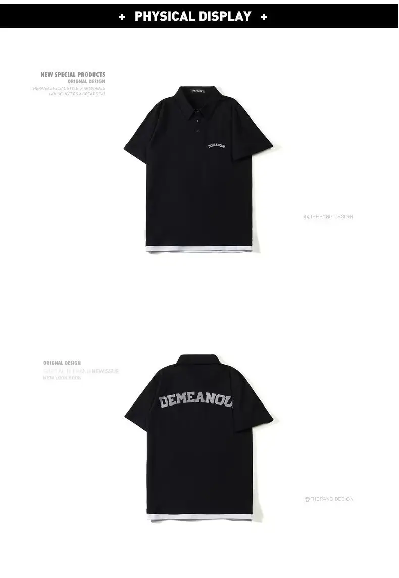Men's Black Polo Shirt Artistic Fashion Summer 2023 — feature 7