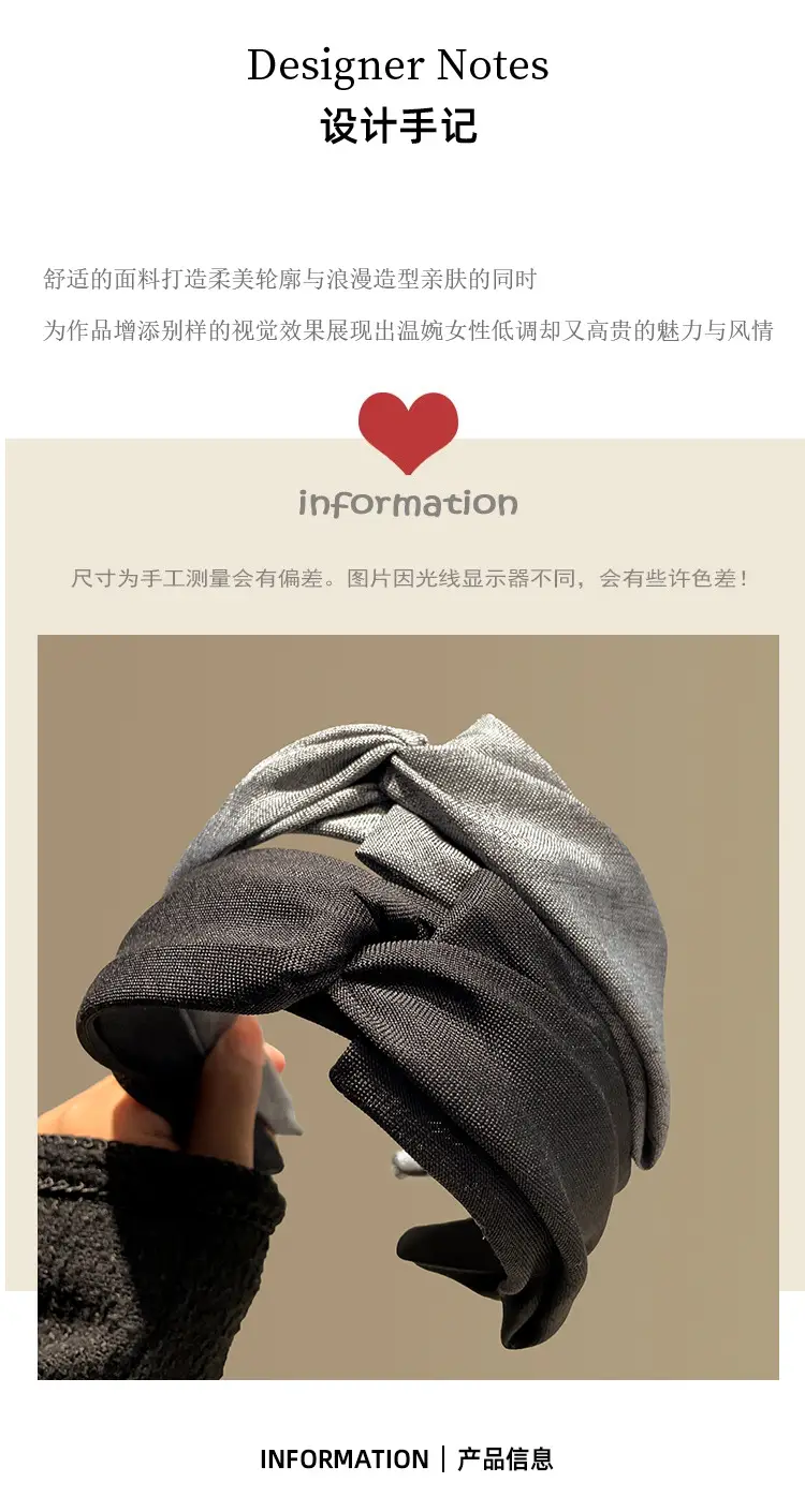 New Wide-Brimmed Knitted Skull Top Headband for Women — feature 2