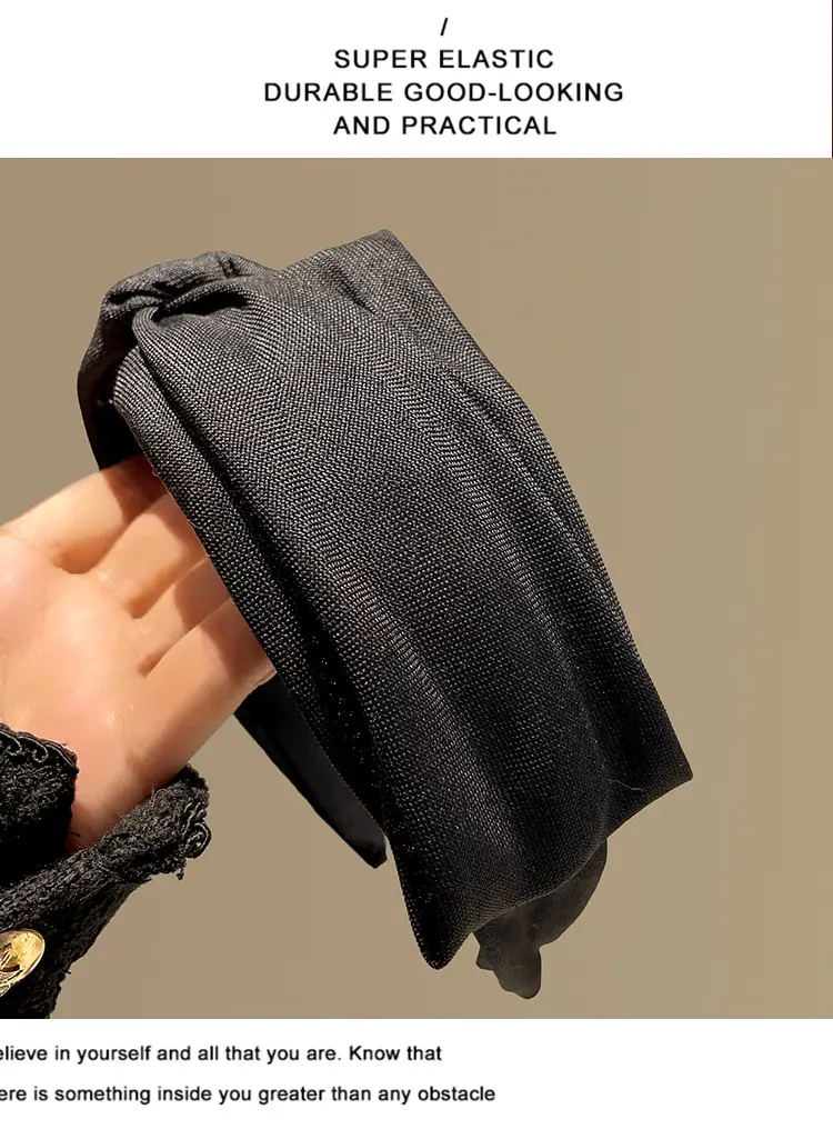 New Wide-Brimmed Knitted Skull Top Headband for Women — feature 5
