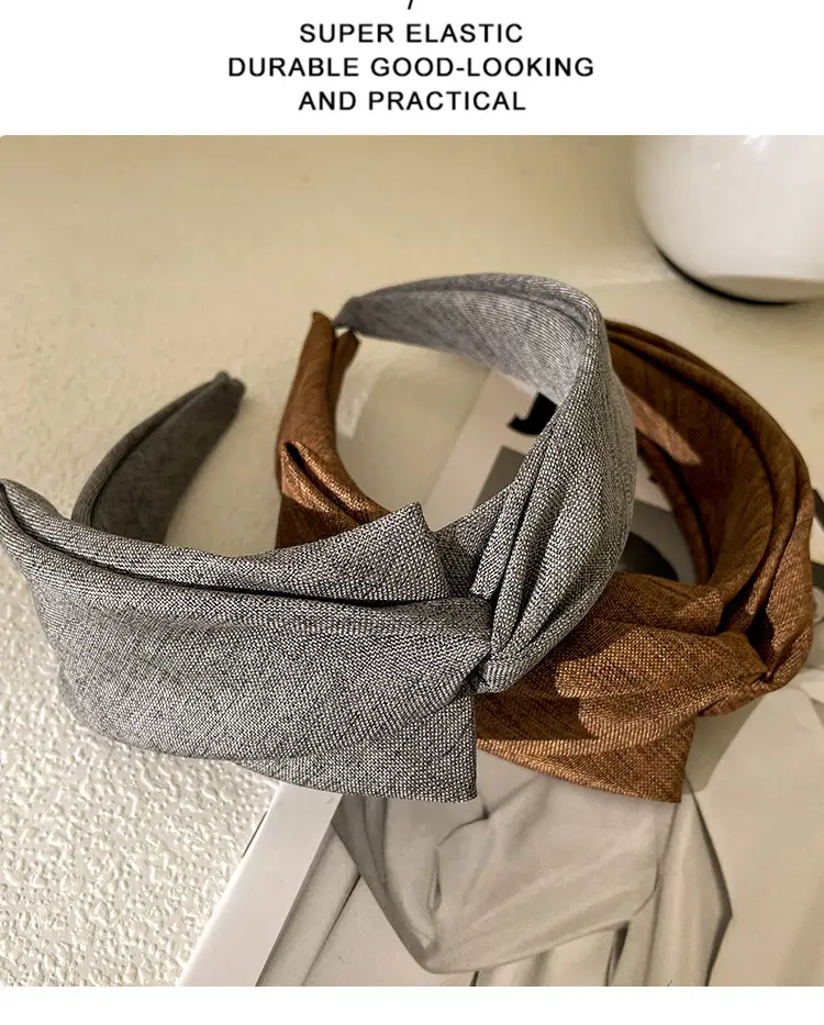 New Wide-Brimmed Knitted Skull Top Headband for Women — feature 7