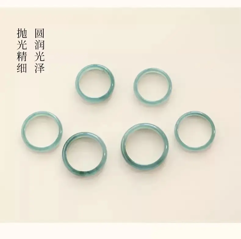 Natural Blue Water Jade Rings for Women — feature 7