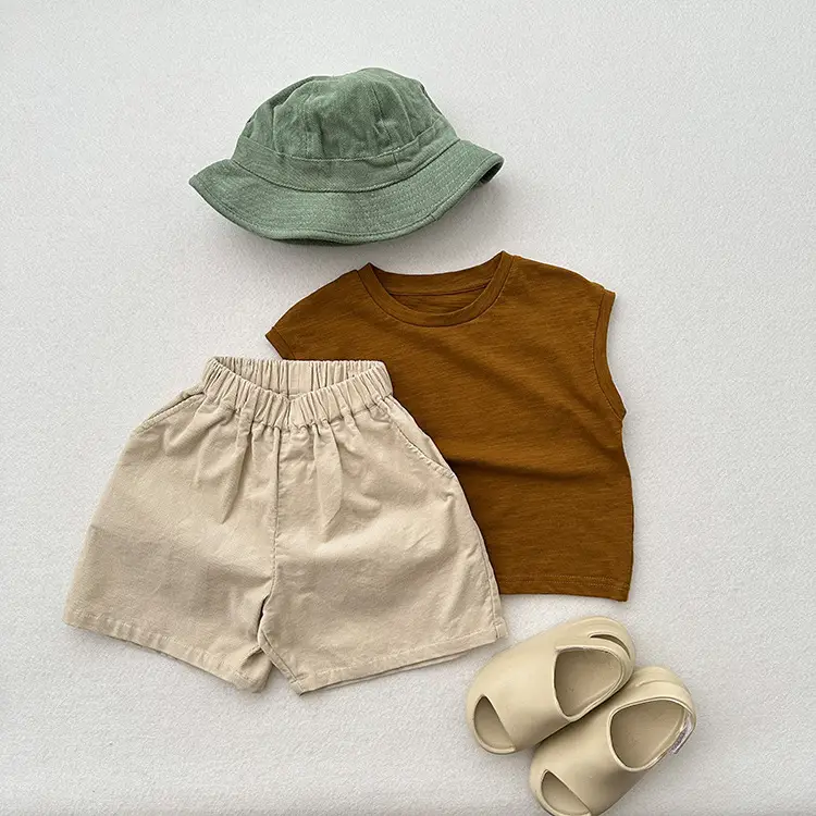 Soft Thin Corduroy Shorts for Boys Girls Summer Casual Middle Pants - Image 5