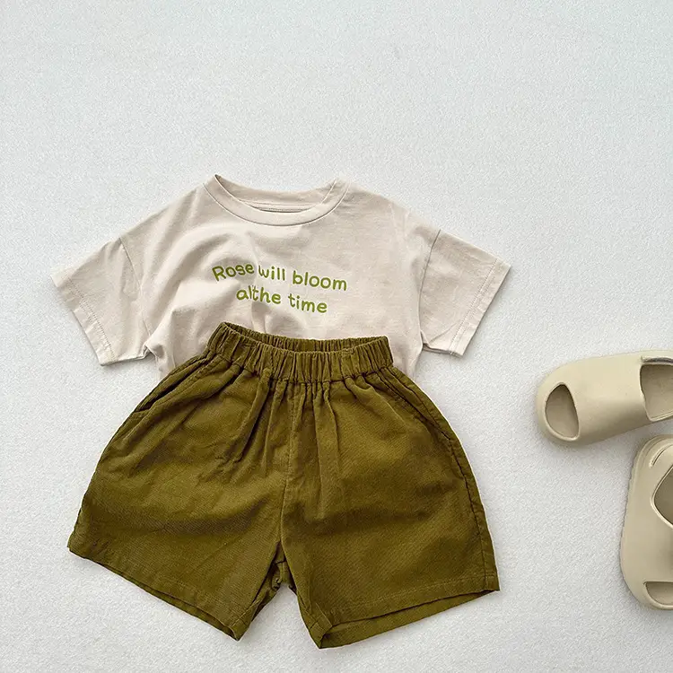 Soft Thin Corduroy Shorts for Boys Girls Summer Casual Middle Pants - Image 6