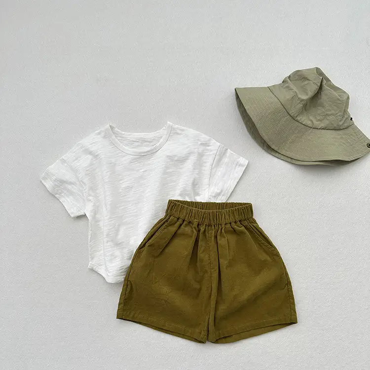 Soft Thin Corduroy Shorts for Boys Girls Summer Casual Middle Pants — feature 7
