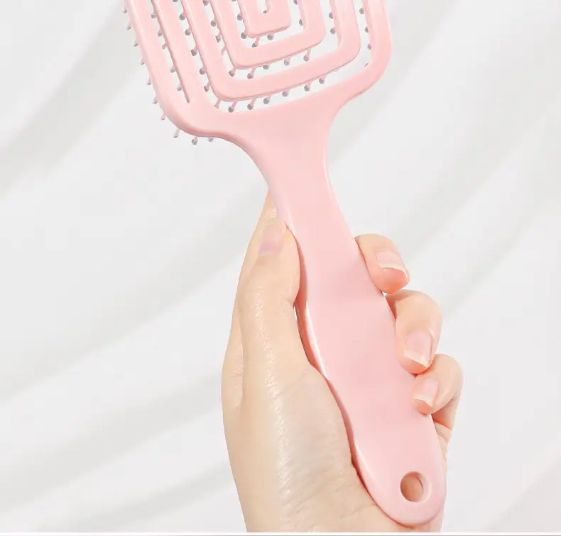 Pink Ribs Hair Brush for High Cranial Massage — feature 11