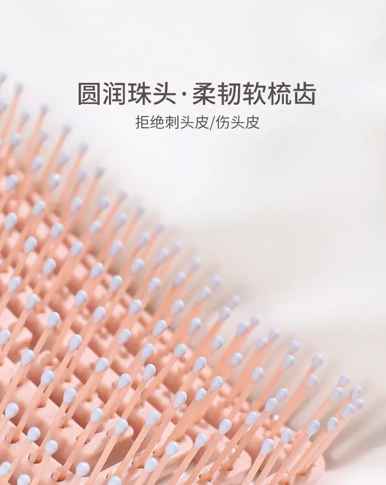 Pink Ribs Hair Brush for High Cranial Massage — feature 16