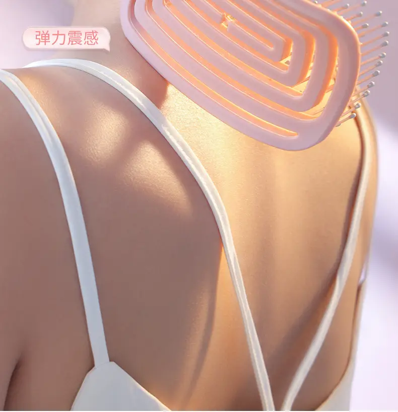 Pink Ribs Hair Brush for High Cranial Massage — feature 19