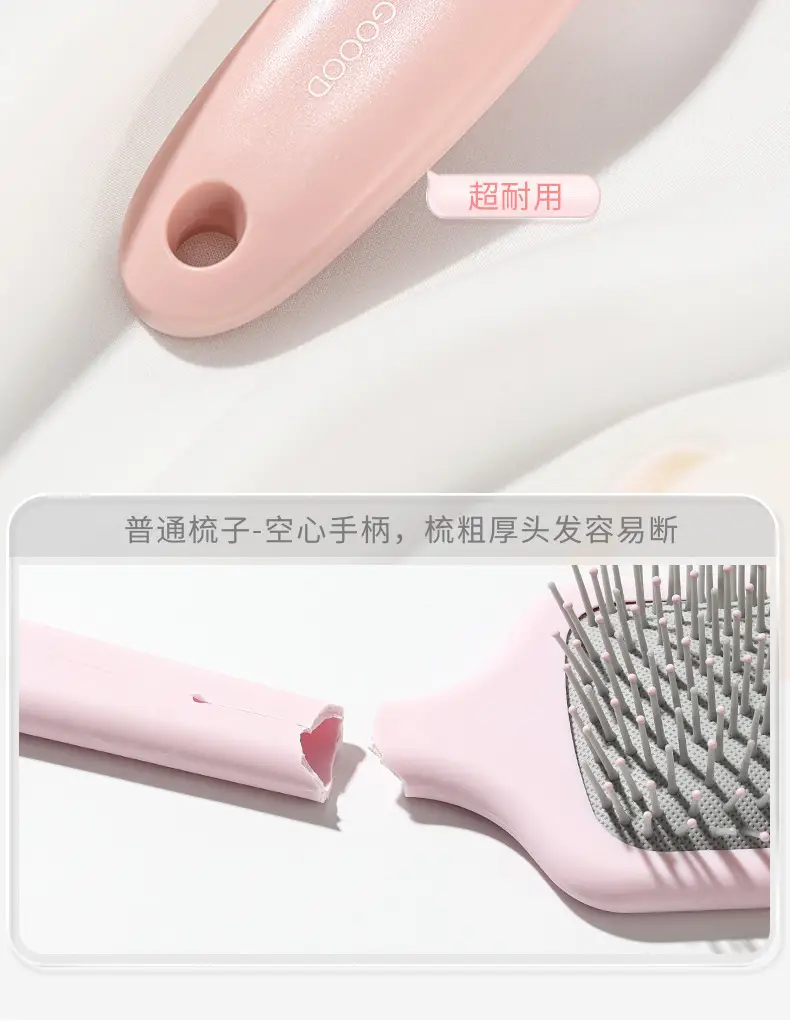 Pink Ribs Hair Brush for High Cranial Massage — feature 25