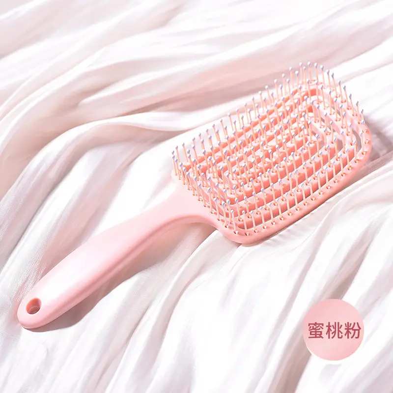 Pink Ribs Hair Brush for High Cranial Massage