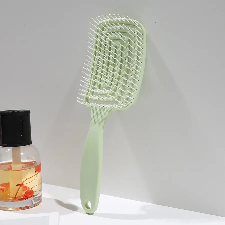 Pink Ribs Hair Brush for High Cranial Massage