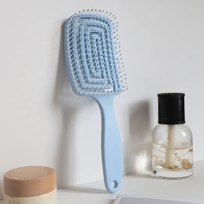 Pink Ribs Hair Brush for High Cranial Massage