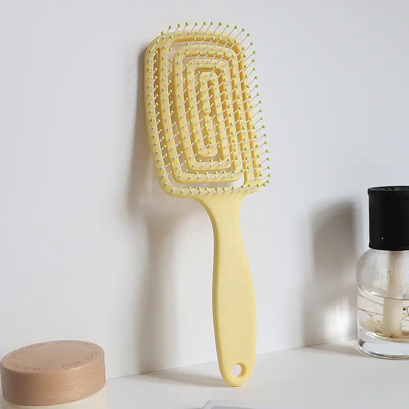 Pink Ribs Hair Brush for High Cranial Massage