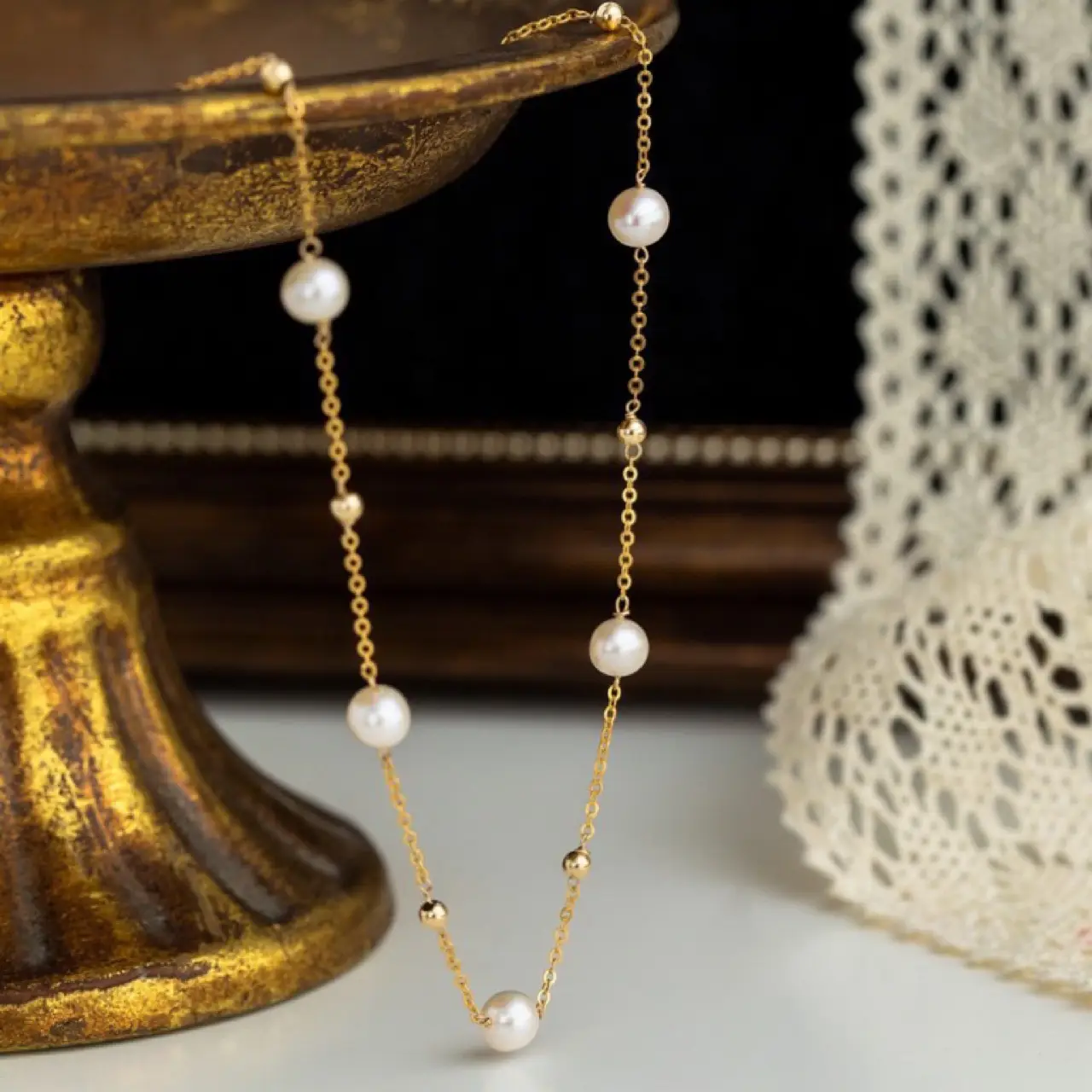 Korean Style Pearl Clavicle Necklace for Women - Image 5