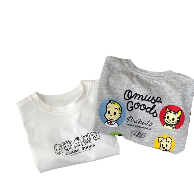 100 Cotton Cartoon Harada Printed T-Shirt for Boys Girls Summer Wear - Image 5