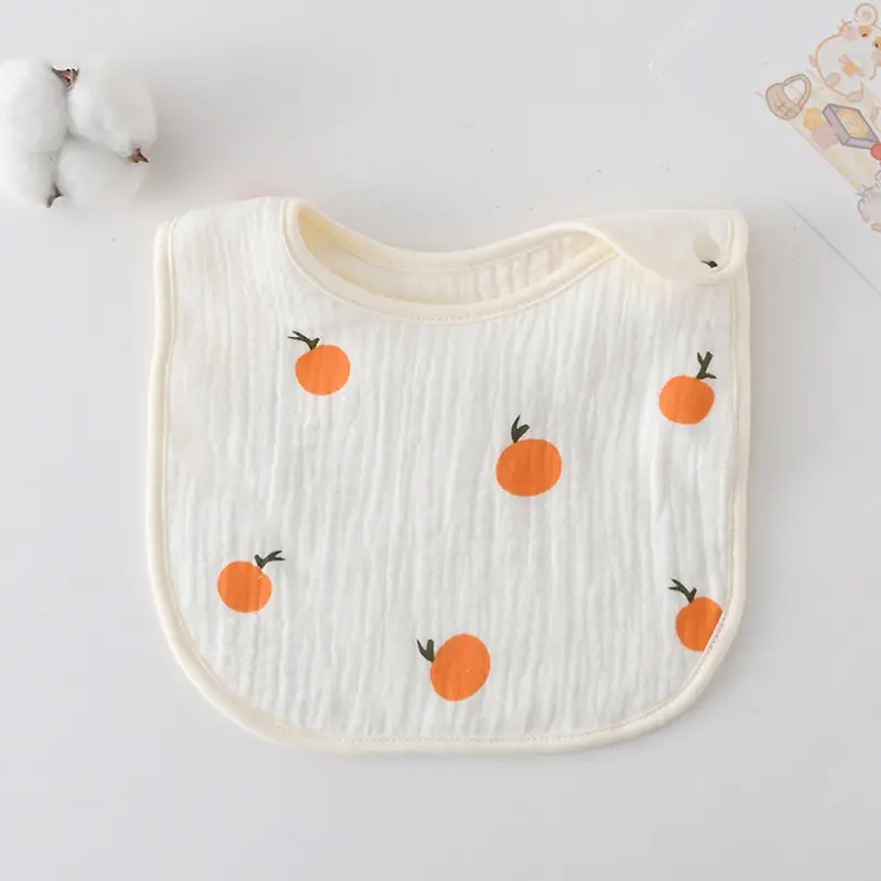 Korean Gauze Cotton Newborn Baby Bib Olive Green - Image 26