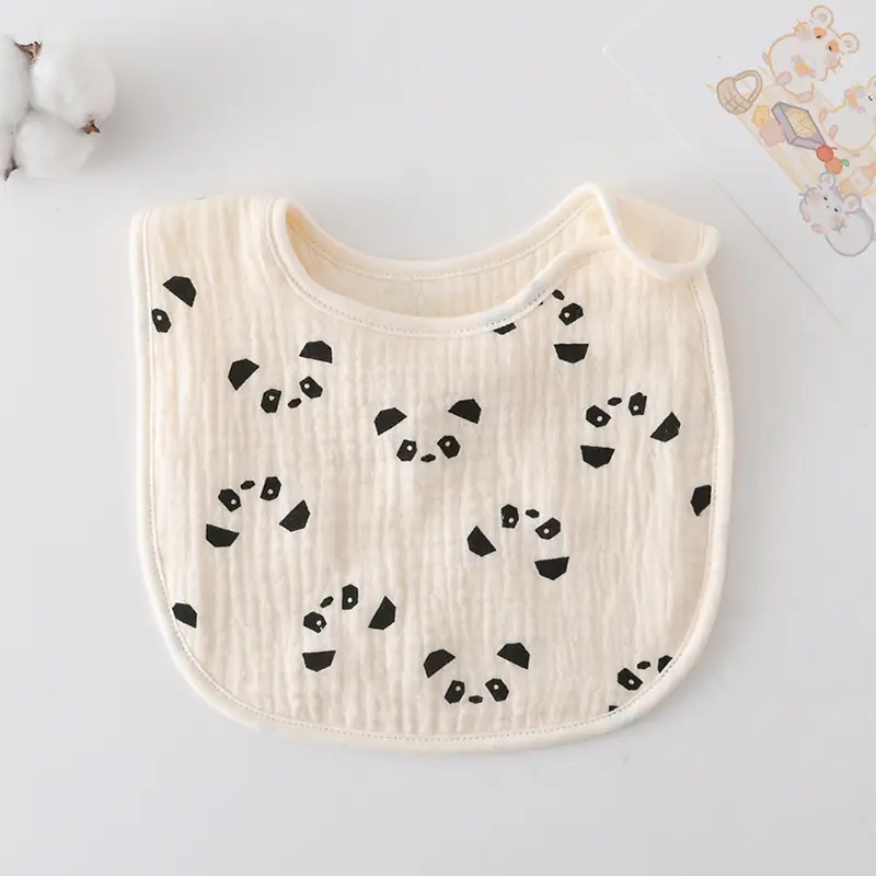 Korean Gauze Cotton Newborn Baby Bib Olive Green - Image 38
