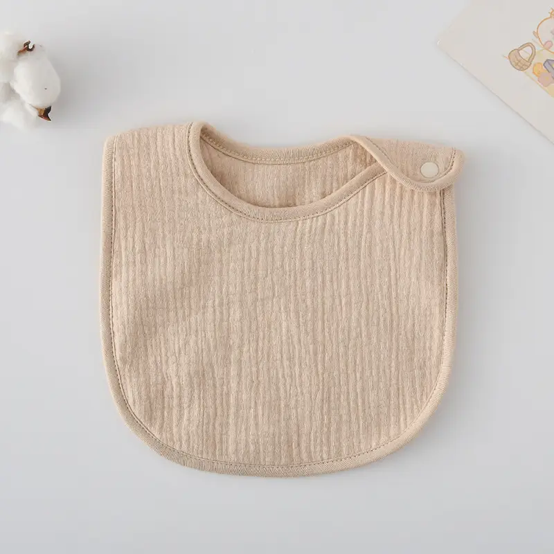 Korean Gauze Cotton Newborn Baby Bib Olive Green - Image 46