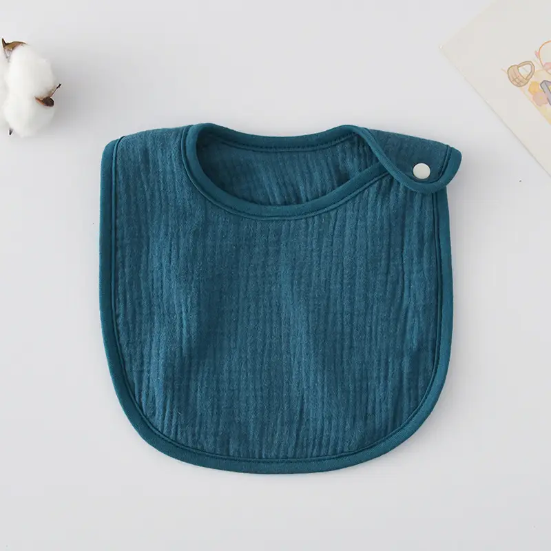 Korean Gauze Cotton Newborn Baby Bib Olive Green - Image 50