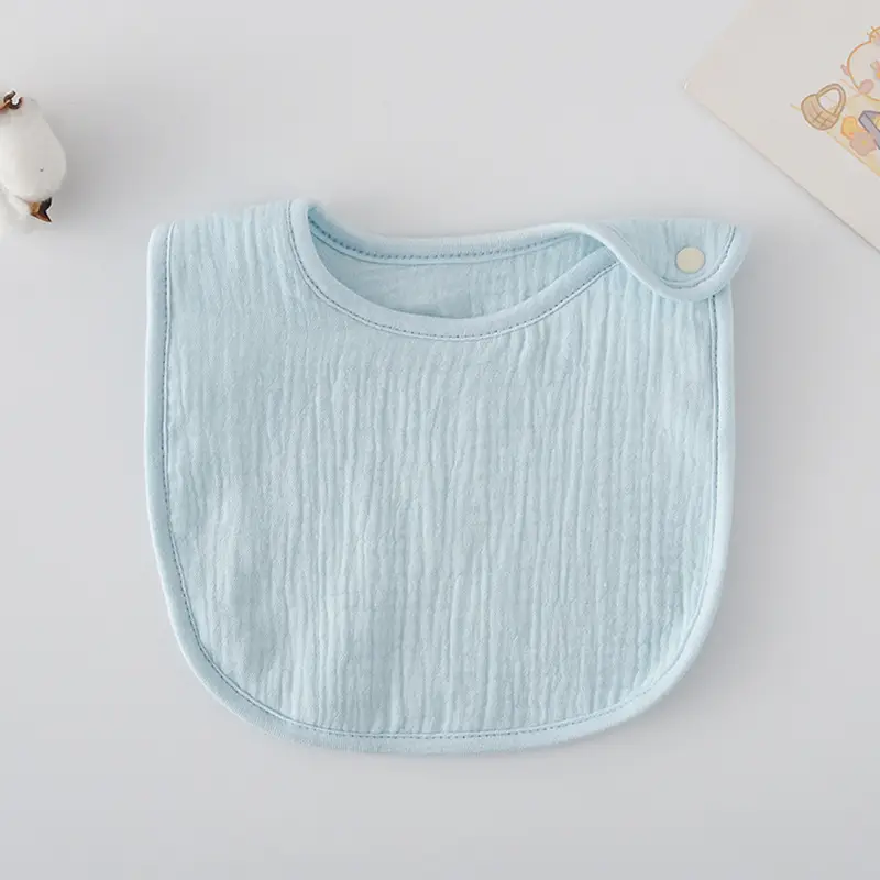 Korean Gauze Cotton Newborn Baby Bib Olive Green - Image 56