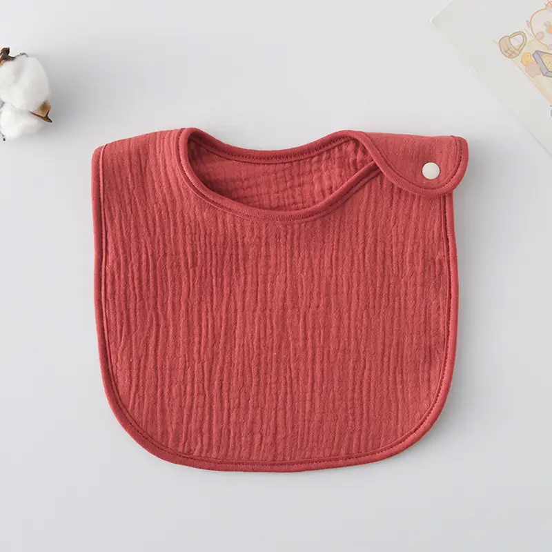 Korean Gauze Cotton Newborn Baby Bib Olive Green - Image 66