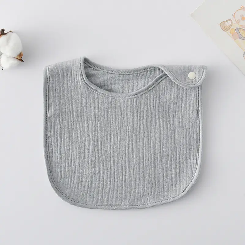 Korean Gauze Cotton Newborn Baby Bib Olive Green - Image 67