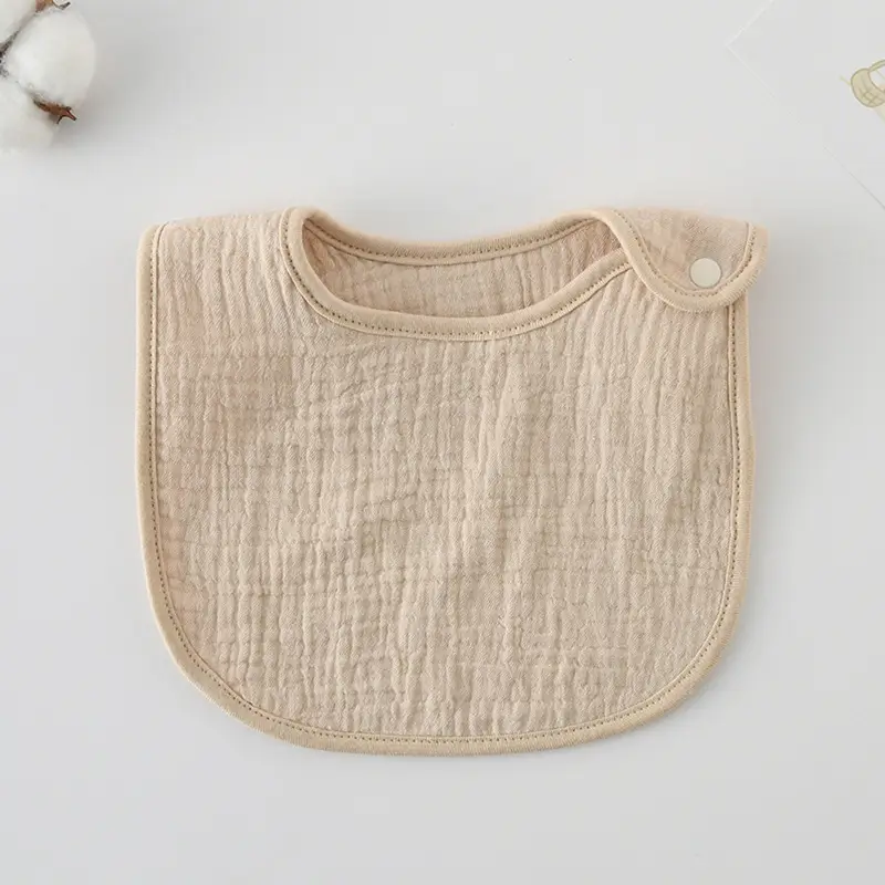 Korean Gauze Cotton Newborn Baby Bib Olive Green - Image 69